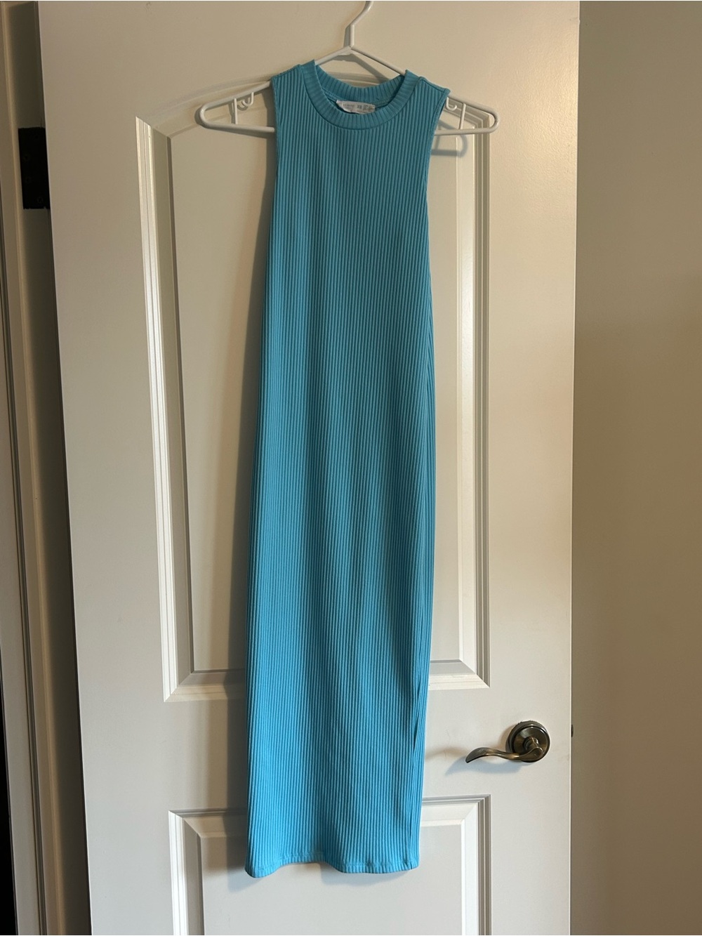 Primark Ribbed Sleeveless Maxi Dress - Turquoise Blue